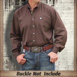 WHIPPY Western Belt Strap for Men Women Cowboy Engraved Embossed Leather Belt Strap without Buckle 1.5" Width, Brown 34"