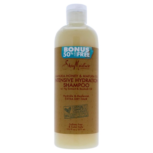 Shea Moisture Moisture Shampoo Manuka Honey and Mafura Oil Intensive Hydration Shampoo 10.3 oz