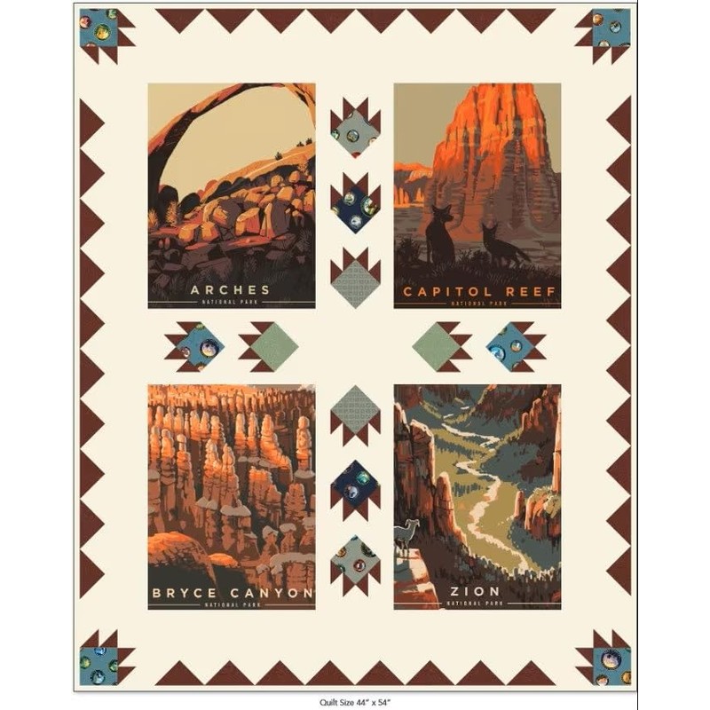 National Parks Poster Fabric Panel - 36"x44"