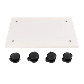 Mrxxjz Under Desk Printer Stand with 4 Wheels & Rolling Cart Design - Heavy-Duty Movable Organizer for Printer, Copier, CPU Under Desk | Space-Saving Office Shelf (34 * 29 * 6.6 White)