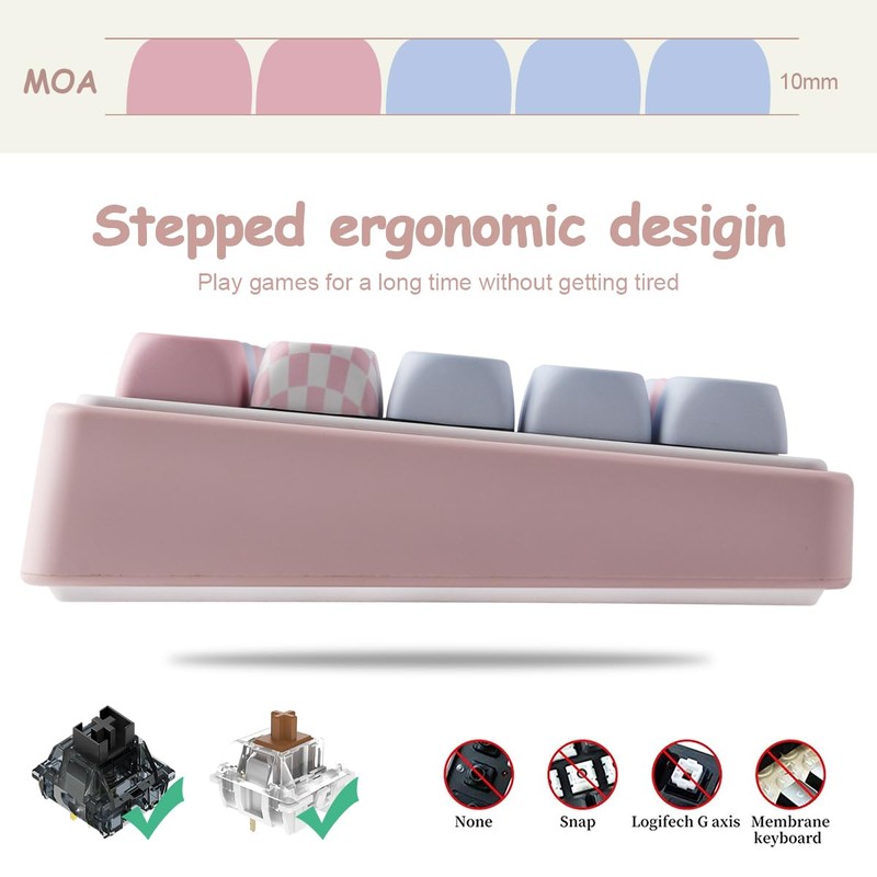 PBT Keycaps 135 Keys MOA Profile Cute Keycaps Dye Sublimation