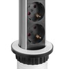 Emuca - Retractable Power Strip with 3 EU Schucko Sockets