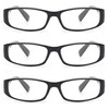 JM 3 Pack Damen Lesebrille Federscharnier Vintage Rechteckig Leser für