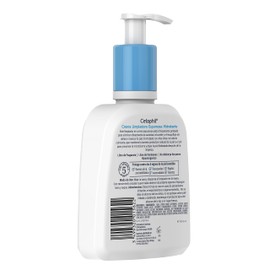 CETAPHIL Crema Limpiadora Espumosa Hidrantante, elimina la suciedad, aceite y maquillaje sin dañar la barrera de la piel, de 237 ml, Recomendada por Dermàtologos para Piel Sensible