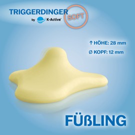 Triggerdinger by K-Active® Soft Footwear, Trigger Point Pusher, Innovative Massager for Self-Treatment, Foot Massager, Easily Release Tension