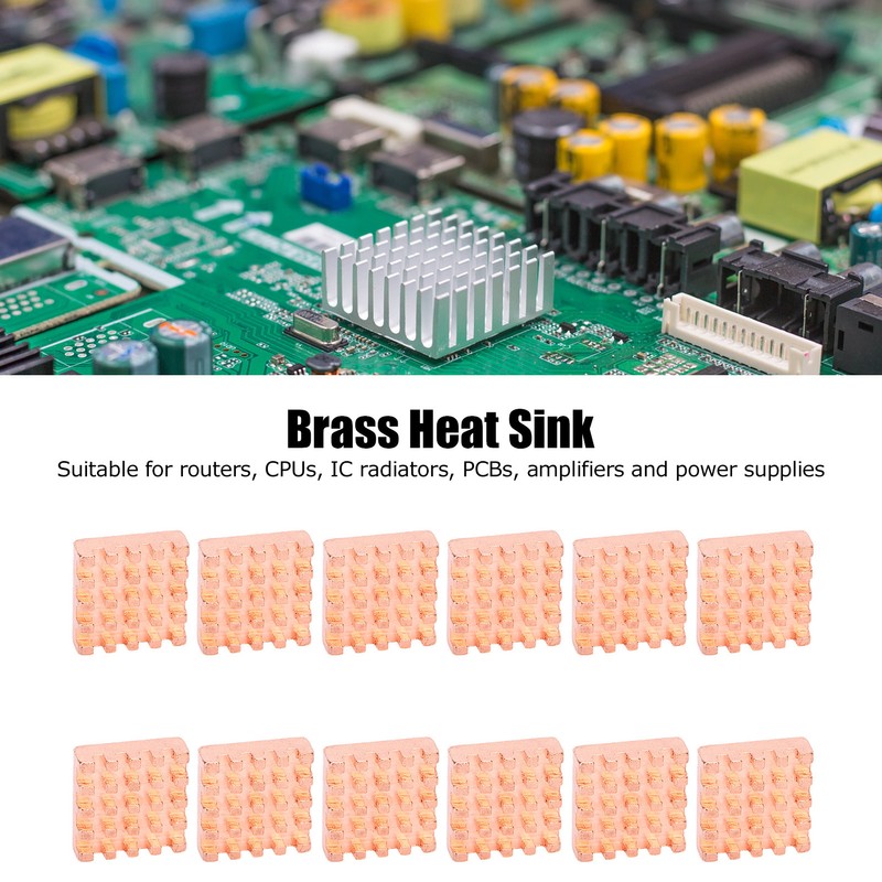 10Pcs Brass Heat Sink Electronic Components P15 x 5 x