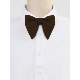 Allegra K Solid Pre-tied Bow Ties for Women Men Formal Party Prom Bowties Velvet Brown One Size