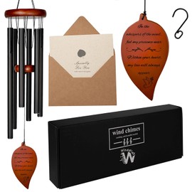 Las mejores campanillas de viento conmemorativas para exteriores – Campanillas de viento de condolencia de 32.5 pulgadas, regalos conmemorativos por la pérdida de un ser querido, regalos en recuerdo