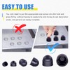 Glarks 160Pcs Black Bolt Covers Screw Caps Assortment Kit, M4