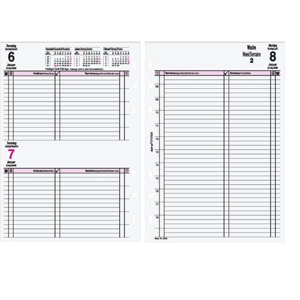 Bind Calendar 2025 DIN A5 Calendar Inserts Appointment Calendar Daily