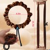 2 PCS Adjustable Hair Ties for Thick Hair, Large Satin