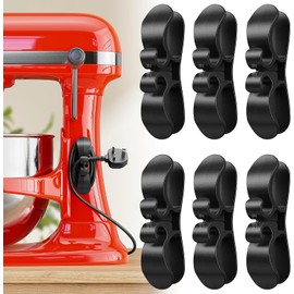 6 organizadores de cables mejorados para electrodomésticos, organizador de cables de cocina, envolturas de cables para electrodomésticos, soporte de cables, enrollador de cables para freidora de aire, licuadora, cafetera, olla de presión, tostador