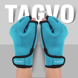 TAGVO Aquatic Gloves for Upper Body Resistance Swimming Gloves with Carry Strap Well Sew No Fade Sizes for Men Women Adults Children