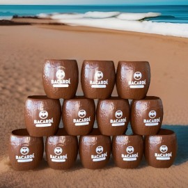 Bacardi Rum Coconut Can Beverage Koozies Plastic - Lot of 12 Koozies per Bag USA
