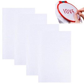 Cross Stitch Fabric, Embroidery Fabric, Aida Fabric, Embroidery Fabric, Suitable for Professional Stickers and Craft Enthusiasts, Enjoy the Fun of Handmade DIY, Pack of 4, 14CT, 30 x 45 cm