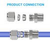 PATIKIL 1/4NPT x 10mm 304 Stainless Steel Compression Tube Fitting,