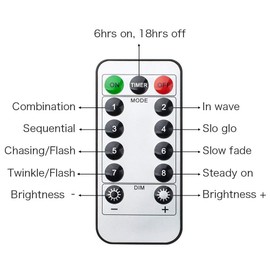 ER CHEN 200 LED String Lights, Battery Operated Waterproof Fairy Lights with Remote, 66 ft 8 Modes Silver Coated Copper Wire Christmas Lights with Timer for Bedroom Wedding Party (Warm White)