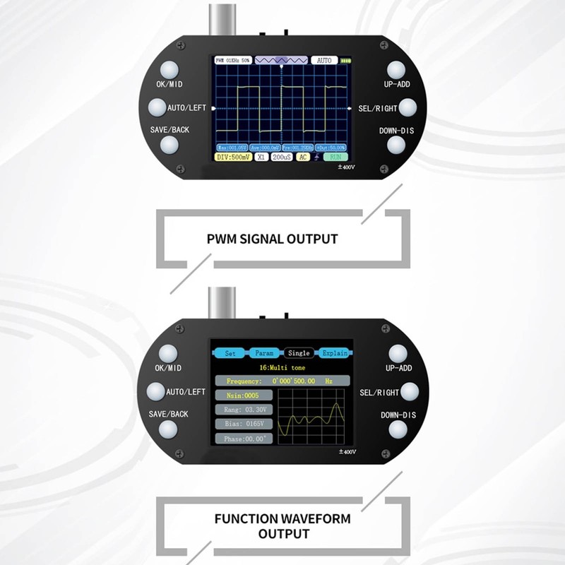 Digital Oscilloscope 2.5MHz Sampling 2.4in TFT Display 320x240 Resolution Signal