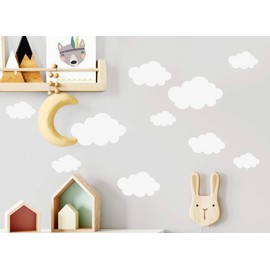 Little Deco DL492 Wall Sticker Clouds I 2 x A4 Sheets I Nursery Sky Decoration Baby Wall Sticker Boys Wall Sticker Girls Baby Room