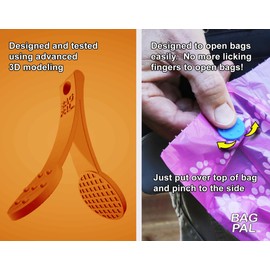 Dog Poop Bag Opener and Grocery Produce Bag Opener - Two Pack - Easily Open Slippery Bags Works With Gloves