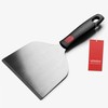 Vovoly Wide Griddle Scraper, 4.3“x4.3'' Smashed Burger Scraper Grill Scraper