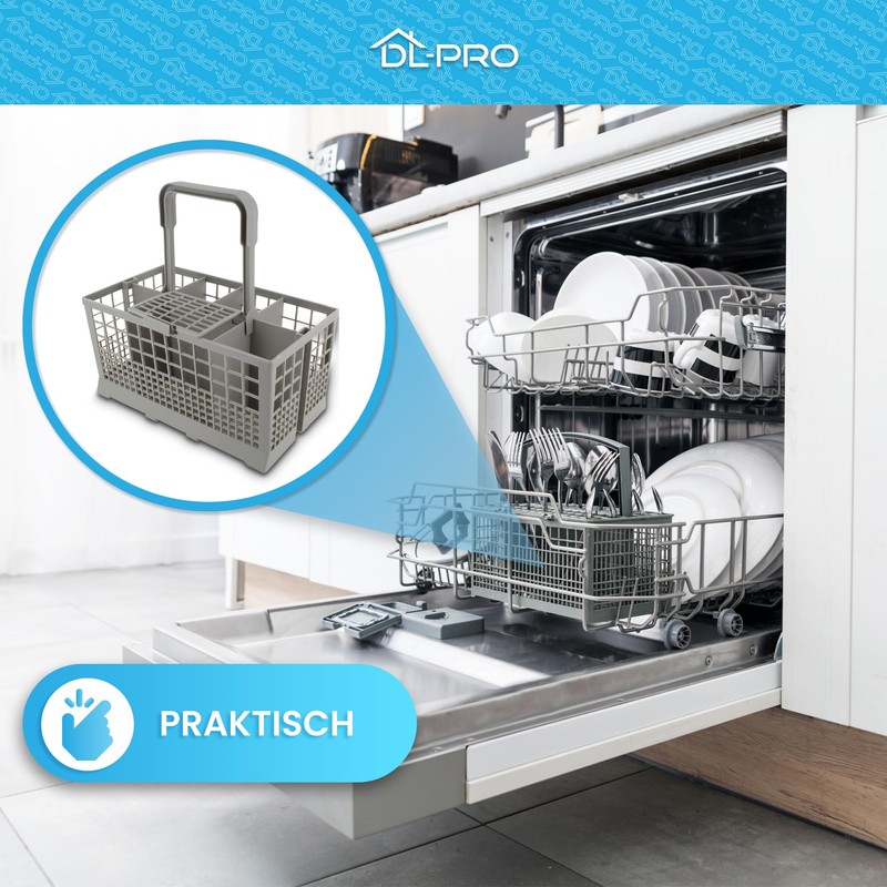 DL-pro Universal Dishwasher Cutlery Basket 24.5 x 14 cm Cutlery