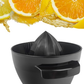 KADAX Manual Plastic Lemon Squeezer, Fruit Juicer, Heavy Duty Orange Juicer, Oval Press for Fruit, Universal Hand Press, Fruit Juicer (Black)