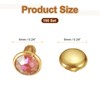 HARFINGTON 100pcs Crystal Rivets 6mm Rhinestone Rivets Rapid Stud Rivets