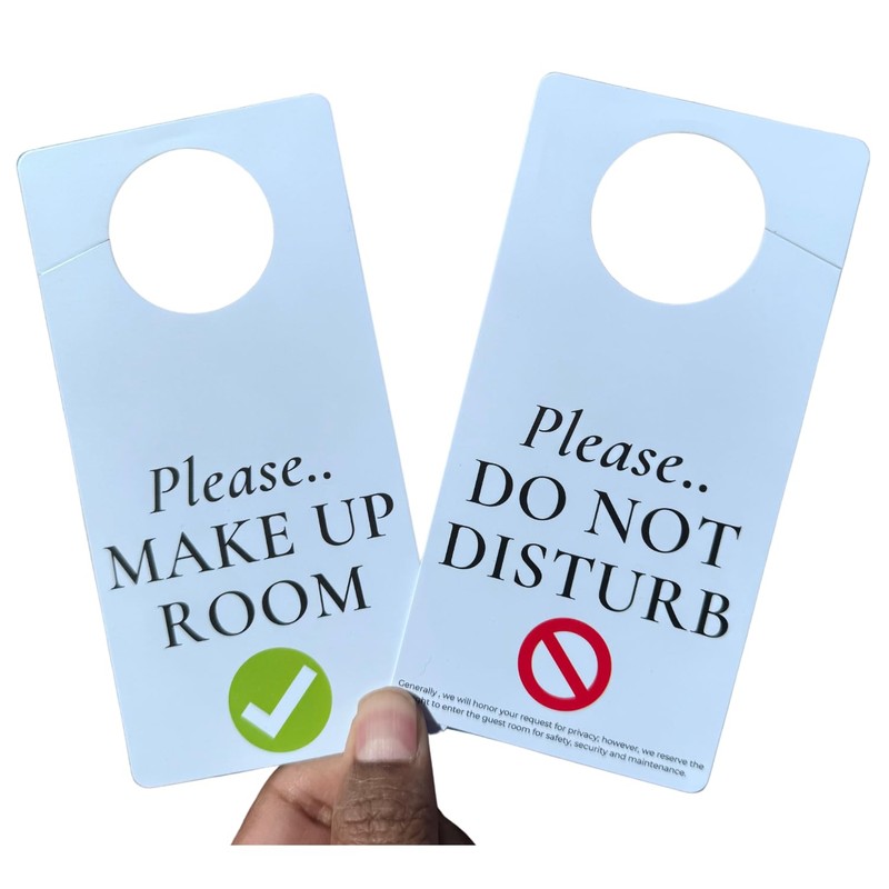 Hotel DND Do Not Disturb sign hanger for door, Sold