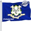 Nuibers Connecticut Flag 3x5 FT Sturdy for Outside, Heavy Duty