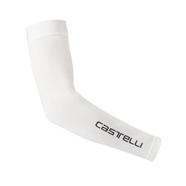 CASTELLI UPF 50 + Light Arm 2 Sleeves, UPF 50 Breathable Sleeve for Cycling, Road Biking & Gravel Riding, Men & Women - White - Large