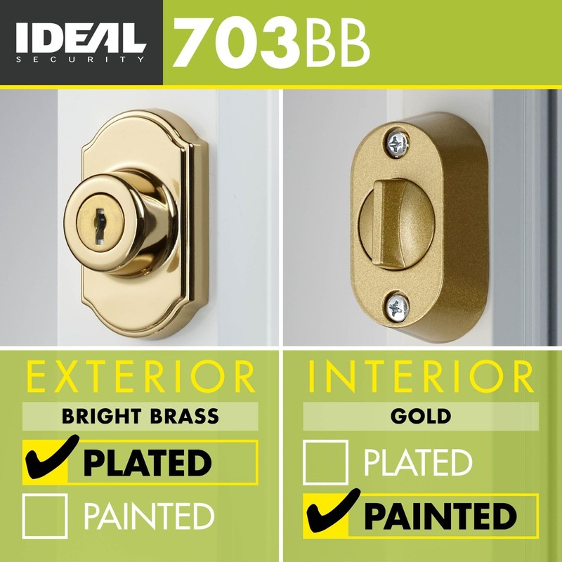Ideal Security Model 703 Keyed Deadbolt for Storm and Screen