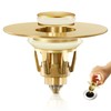 Gold Bathroom Sink Stopper，Pop Up Drain Stopper for Bathroom Sink，‎2-in-1