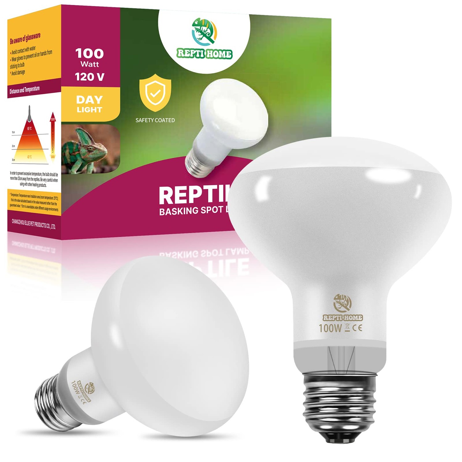 Curated visual reference: Visual Reference: Repti Home Explosion Proof Reptile Heat Lamp Bulbs 100W 2