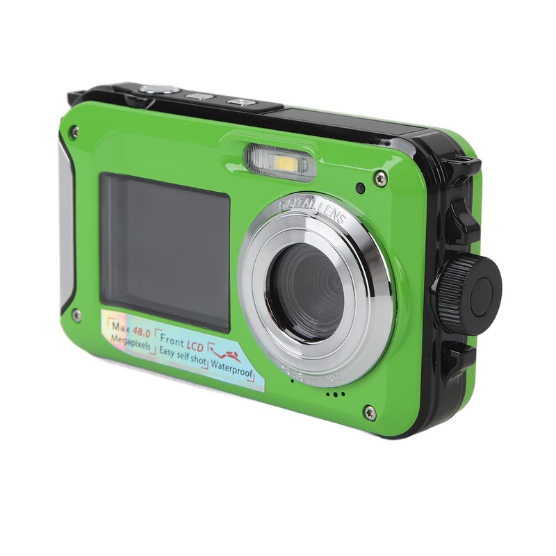 Waterproof Digital Camera 48MP 2.7K HD 16X Digital Zoom Dual