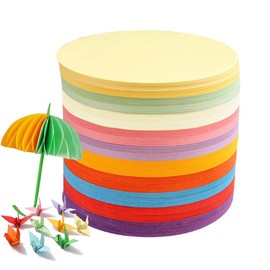 Set of 500 Presentation Cards - 15 cm Round Presentation Cards, 10 Colours, Metaplane Cards, Presentation Case, Colourful Cards, Teacher Supplies for Office, School, Presentation and Presentation,