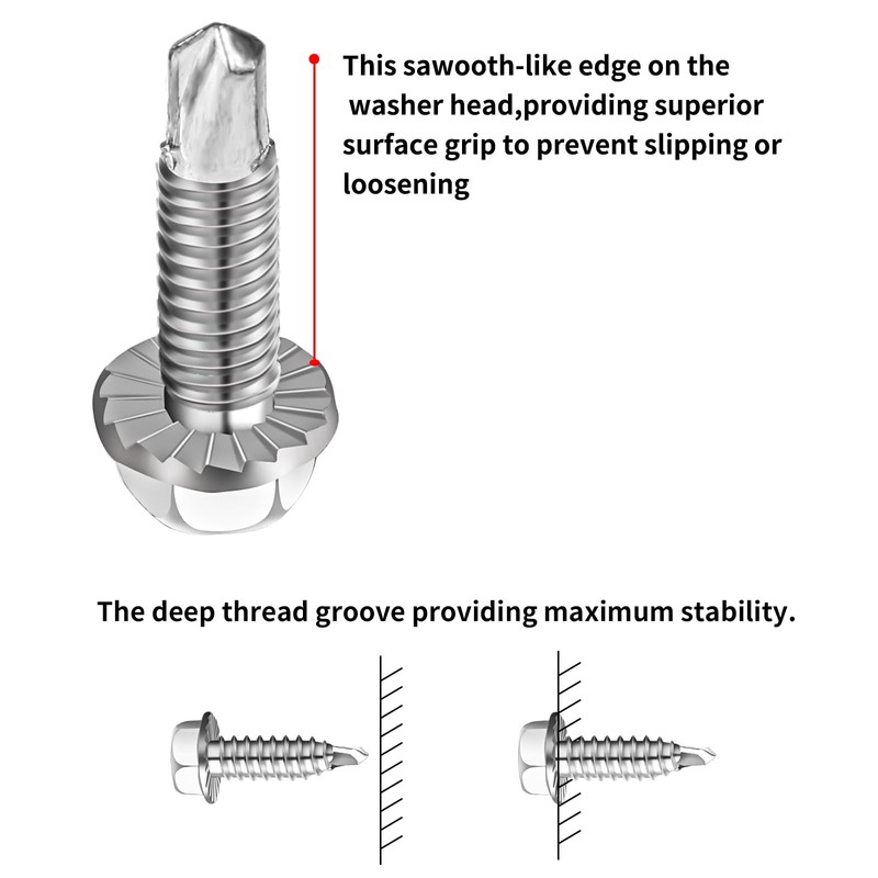 Garage Door Hinge & Bracket Screws - #14 x 3/4"