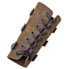 HiiFeuer Medieval PU Leather Buckle Arm Bracers, Knight LARP Retro