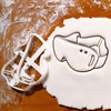 Set of 2 Snowboard Cookie Cutters (Snowboarder and Snow Goggles)