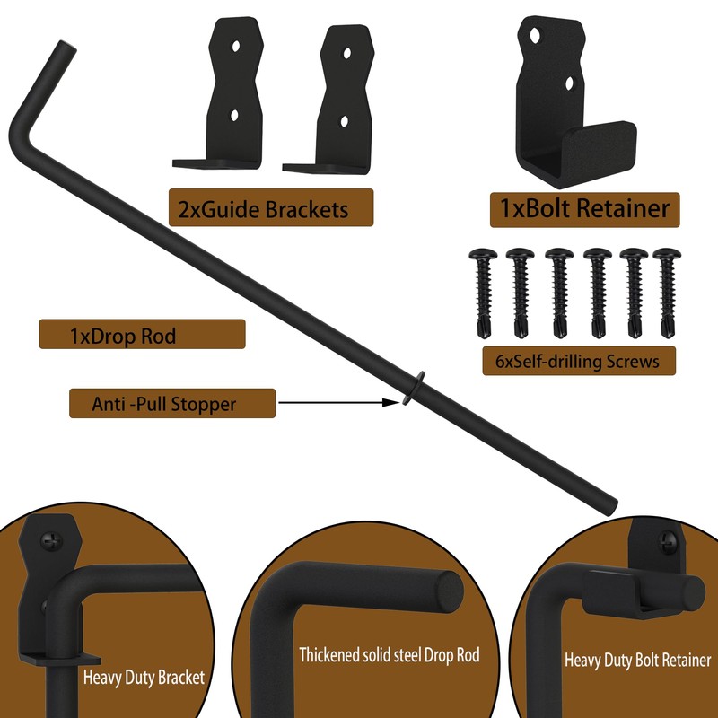 Sdstone 18 Inch Heavy Duty Cane Bolt Gate Drop Rod,Gate
