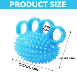 One Piece Useful Finger Grip Ball String Finger Holes Hand Therapy Grip Ball Practice Lightweight Squeeze Stress Balls for Hands Fingers Rehabilitation