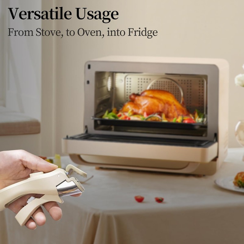 Removable Handle Cream White, Handle for Detachable Removable Cookware, Universal