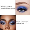AuraBeen Royal Blue Glitter Eyeshadow Palette - Highly Pigmented, Long-lasting,