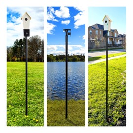 Gigco21 Universal Mounting Pole Kit Perfect for Birdhouse, Birdfeeder, Easy to Assemble and Install, Made of Heavy Duty Material, Free Bird Feeder Scoop