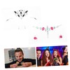WOONEKY 2sheets Rhinestone Face Gems Stickers for Body Art of