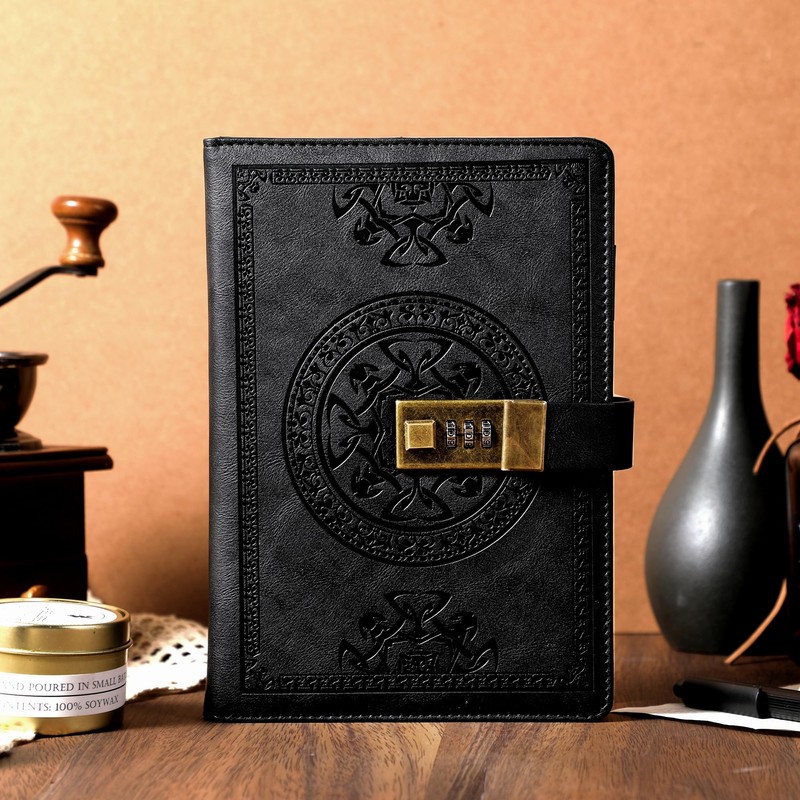 CAGIE Journal with Lock for Men and Women Refillable 290