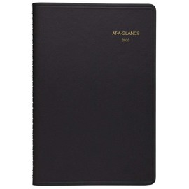 AT-A-GLANCE 2020 Daily Planner/Appointment Book, 5-1/2" x 8-1/2", Small, Black (708000520)