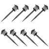 8pcs Warm White LED Solar Lantern Torch Light Garden Landscape