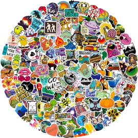 200Pcs Outdoor Adventure Hiking Canmping Wilderness Stickers Pack, Cute Water Bottles Stickers for Skateboard Cars Laptop Bike Journal, Vinyl Waterproof CoolTravel Decals for Adults Teens Camper