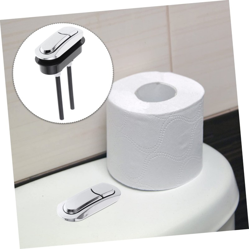 Vaguelly Oval Toilet Flush Button Black Dual Flush Button Replacement